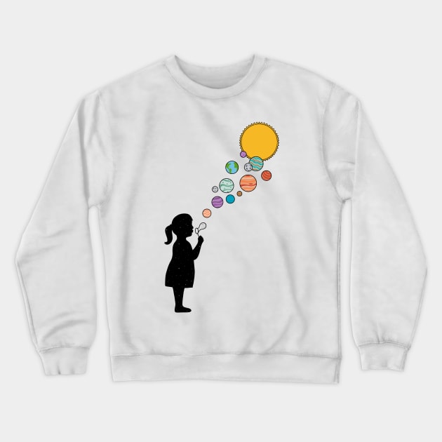 Planets bubbles Crewneck Sweatshirt by coffeeman